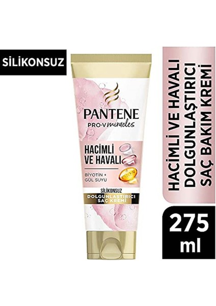 Silikonsuz Saç Bakım Kremi Hacim Veren Dolgunlaştırıcı, Biotin ve Gül Suyu, 275 ml fiyatları