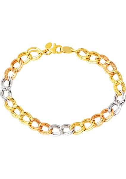 14 Ayar Altın Halka Trend Bileklik