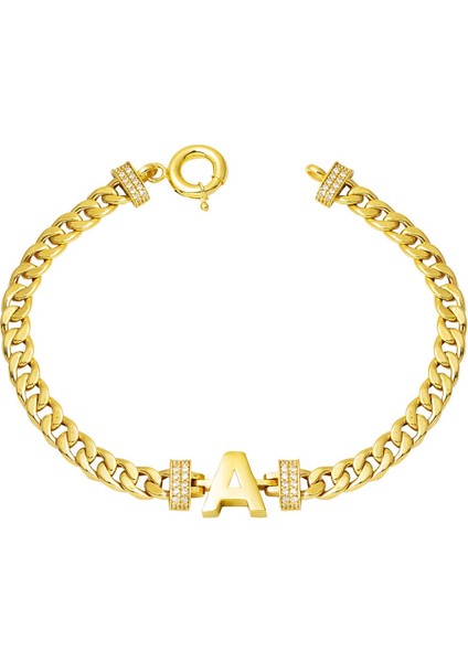 14 Ayar Altın A Harfli Bileklik