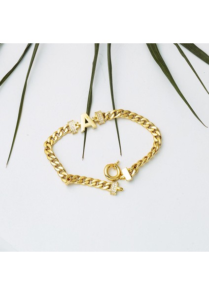 14 Ayar Altın A Harfli Bileklik fırsatları