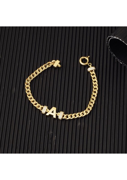 14 Ayar Altın A Harfli Bileklik indirimleri