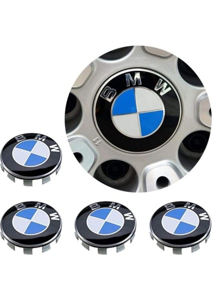 Bmw Araba Jant Göbeği Kapartmalı Kapak Seti (4 Adet)