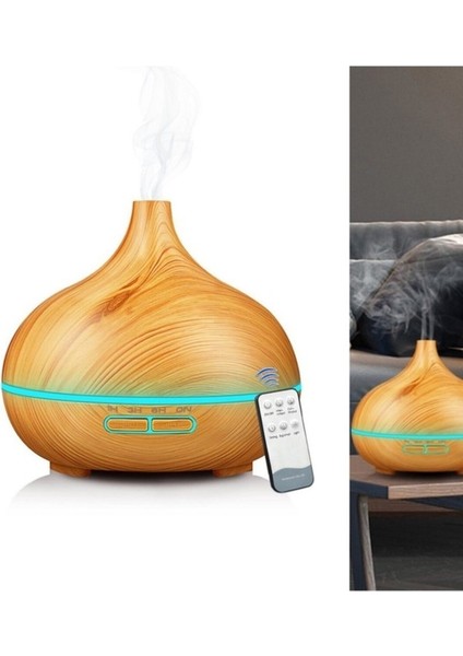 Aroma Difüzör Gece Işığı 7 LED Nemlendirici Kumandalı Buhar Makinesi 550ML. (Yurt Dışından)