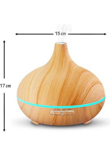 Aroma Difüzör Gece Işığı 7 LED Nemlendirici Kumandalı Buhar Makinesi 550ML. (Yurt Dışından) indirimleri