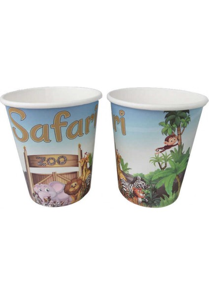 Bardak Karton Safari Zoo 8 Oz Pk:8