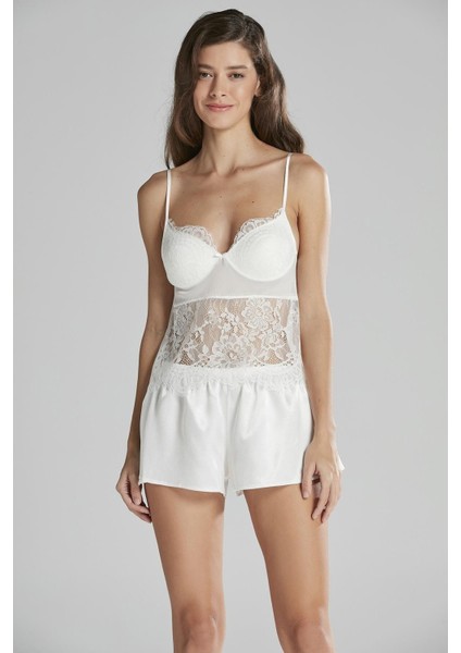 6'lı Kaplı Midi Gecelik Sabahlık Set 6015 Ekru indirimleri