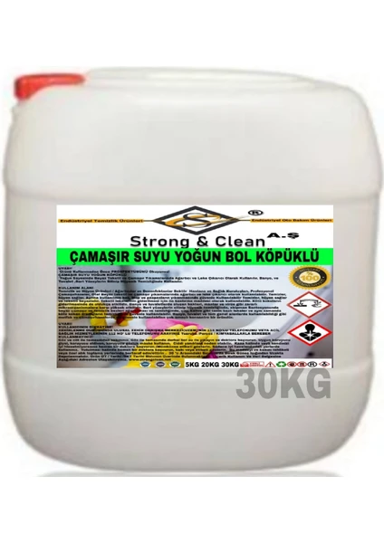 Strong & Clean Çamaşır Suyu Ultra Yoğun Bol Köpüklü 30 kg