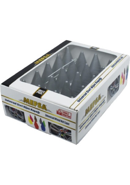 Sivri Bijon Kapağı - Gri Bijon Kapağı - Jant Bijon Kapağı - Bijon Kapağı - Araba Bijon Sivri 17MM fiyatları