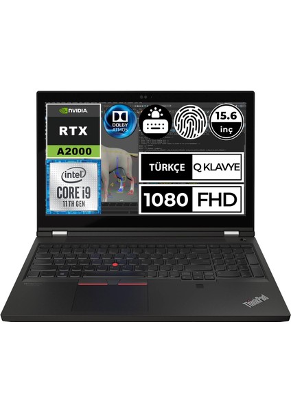 Thinkpad P15 20YQ001DTX01 I9-11950H 16GB 1tbssd A2000 15.6" Fullhd W10P Taşınabilir Iş Istasyonu