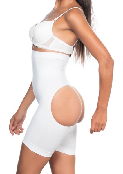 Emay Basen Açık Boxer Kadın Korse 2033 Beyaz