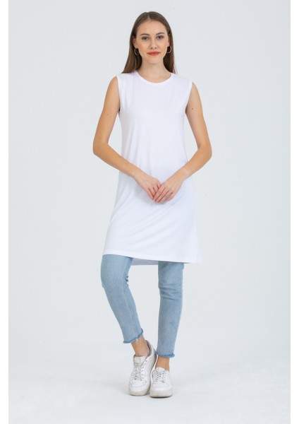 Kadın Sıfır Kol Kurtarıcı Penye Içlik Tunik fırsatları