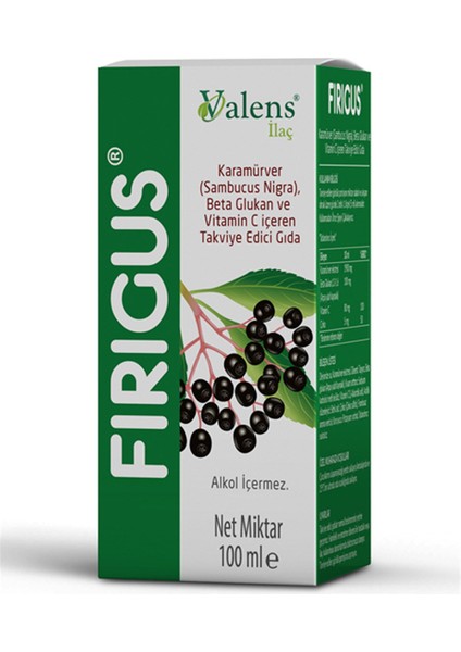 Firigus Karamürver Takviye Edici Gıda 100 Ml