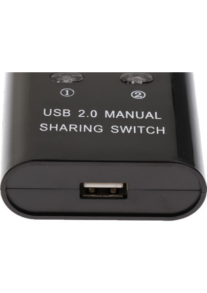 USB 2.0 Manuel Paylaşım Anahtarı Kvm 2 Bağlantı Noktası Hub Pc Siyahı