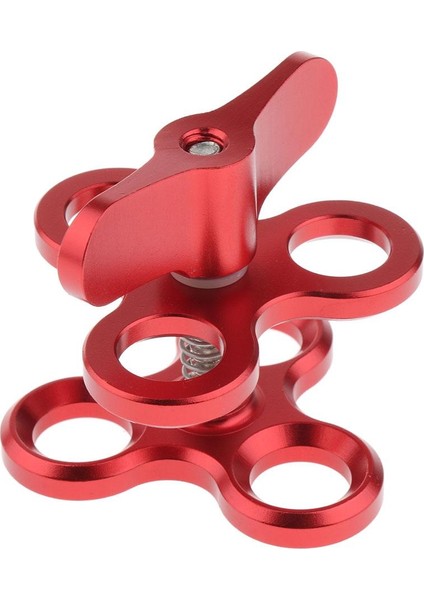 Üçlü Bilyalı Kelepçe 3 Delik, Sualtı Kolu Dalış Braketi Fotoğrafçılık