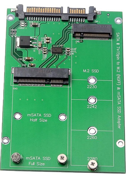 26.8mm 20.95MM Msata Veya B-Anahtarı-2.5 '' Adaptör Kartı