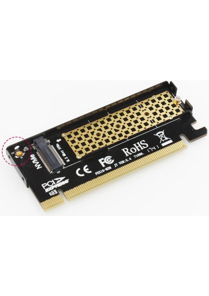 Nvme M.2 Ila 3.0 X16 Adaptör Kartı, Destek 2230 2242 2260 2280(Yurt Dışından)