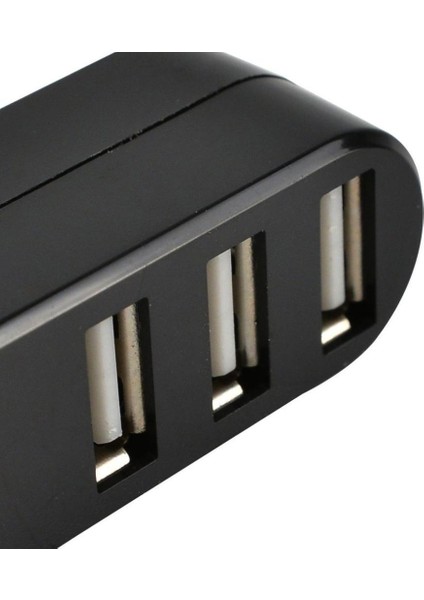 Dizüstü Bilgisayar Için 180 Derece USB 2.0 Hub 3 Bağlantı Noktası Ayırıcı Göbek Adaptörünü Döndür