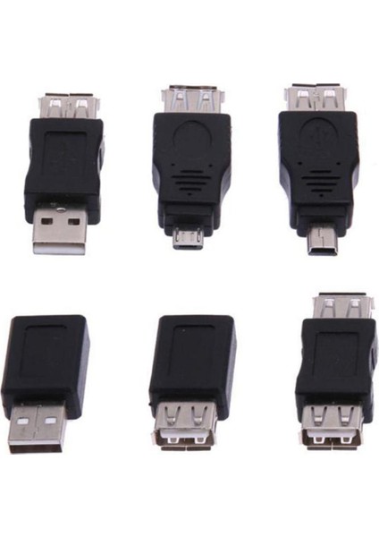 12PCS/SET Otg USB 2.0 Erkek - Kadın Veri Dönüştürücü Adaptörü