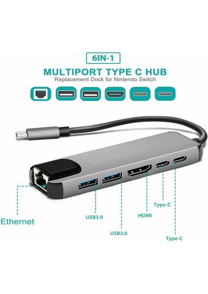 タイプ C USB 3.1 Ila 4K USB 3.0 Pd Adaptörü Pro Için