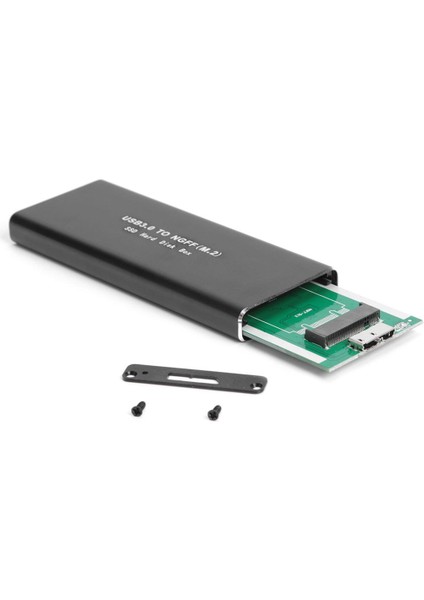 Alüminyum Alaşım USB 3.0 Ila M.2 Muhafaza Harici Muhafaza Siyah modelleri