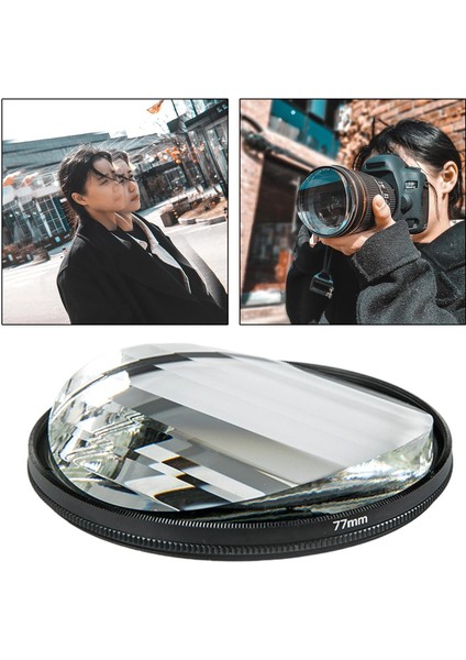 Kaleidoskop Renkli 77MM Cam Filtre Gurme Etkisi Fotoğraf Doğrusal Cam fırsatları