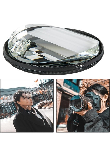 Kaleidoskop Renkli 77MM Cam Filtre Gurme Etkisi Fotoğraf Doğrusal Cam indirimleri
