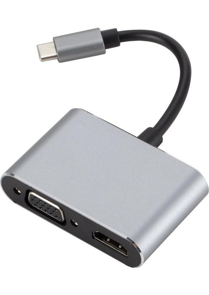 USB タイプ C () - 4K VGA Av Adaptör Video Dönüştürücü