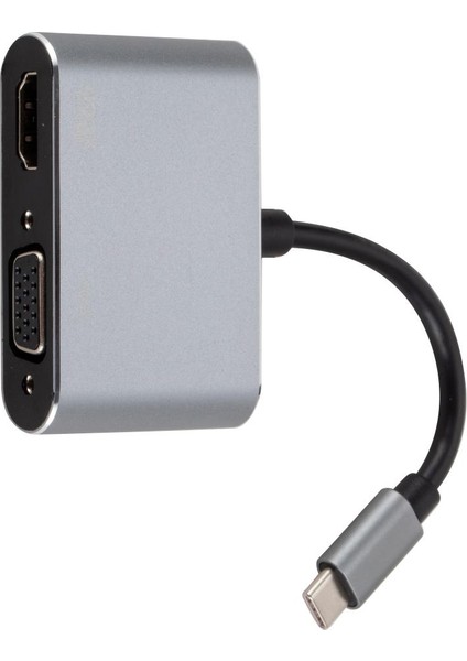 USB タイプ C () - 4K VGA Av Adaptör Video Dönüştürücü