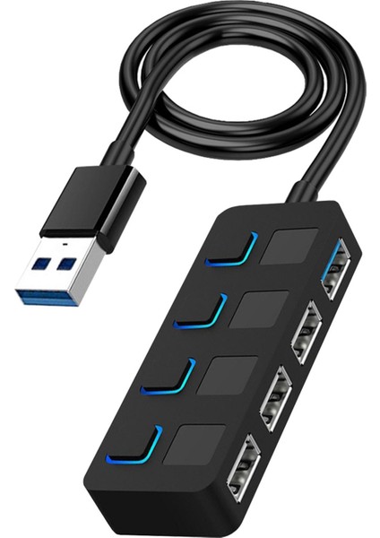 Sürücü Için Genişletilmiş Kablolu 4 Bağlantı Noktası USB 3.0 Hub