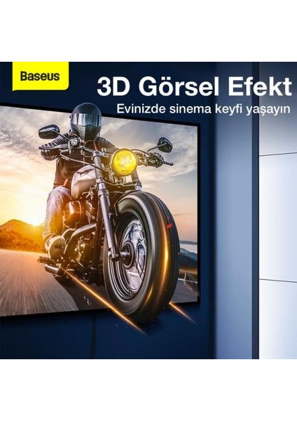 8k 60HZ 0.5mt Dinamik Hdr Görüntü Aktarım HDMI Kablo, 48GBPS Kopmaz Örgü Tasarımlı HDMI Kablo