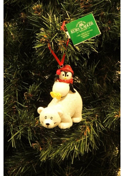 Atkılı Penguen & Kutup Ayısı Yılbaşı Ağaç Süsü – 7.5cm modelleri