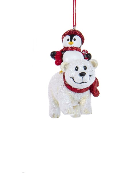 Penguen & Kutup Ayısı Yılbaşı Ağaç Süsü – 9cm