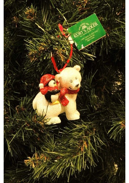 Atkılı Kutup Ayısı & Penguen Yılbaşı Ağaç Süsü –9cm modelleri