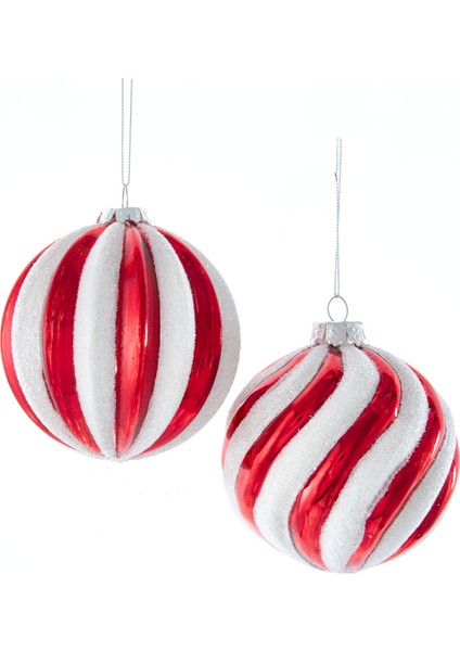 Nane Şekeri Top Cam Yılbaşı Süsü – 12cm fırsatları