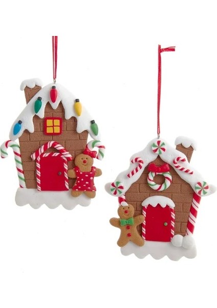 Kırmızı 12 cm Kil Dolgulu Kare Pencereli Yılbaşı Evi Süsü fırsatları