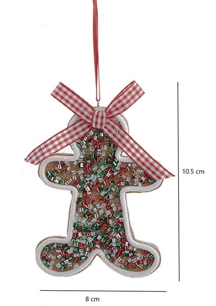 Çok Renkli Gingerbread Man Yılbaşı Süsü – 10,5cm fiyatları