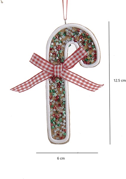 Çok Renkli Baston Şeker Yılbaşı Süsü – 12,5cm fiyatları