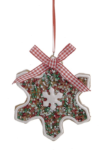 Çok Renkli Kar Tanesi Yılbaşı Süsü – 11,5cm