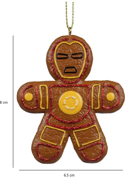 Gingerbread Iron Man Yılbaşı Ağaç Süsü – 8cm fiyatları