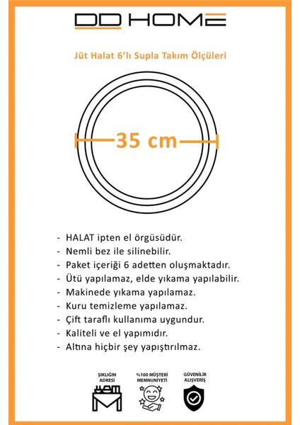 Jüt Halat 6’lı Supla Takım