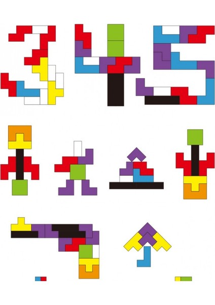 Eğitici Ahşap Blok Tetris Zeka Oyunu