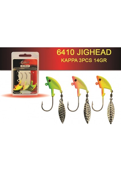 Jig Head Kappa 4'lü Mix Set Kaşıklı Jig Head 14 gr