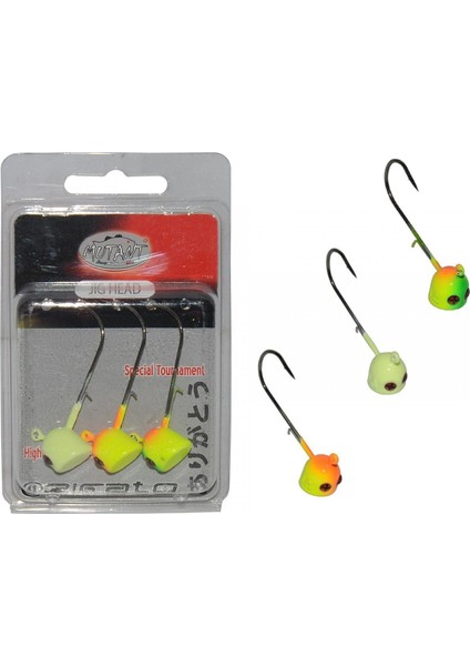 6413 Jig Head Rigato Moite 3'lü Mix Set Tırnaklı Jig Head 14 gr