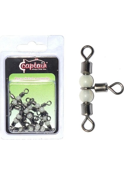 5048 Üçlü Boncuklu Fırdöndü 10'lu Paket Black Nikel 1x2