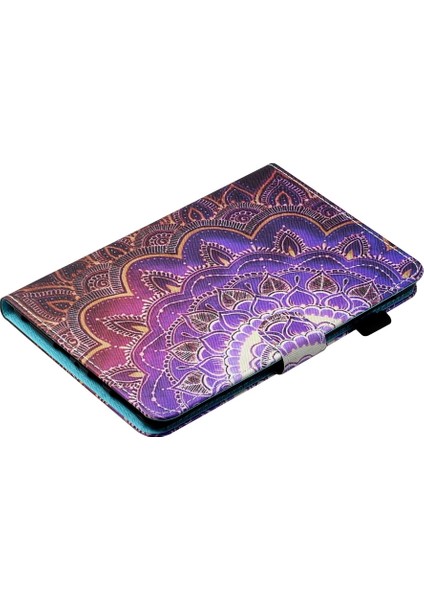 Ipad Için 10. Nesil 10.9 2022 Renkli Çizim Dikiş Akıllı Deri Tablet Kılıfı (Mandala) (Yurt Dışından)