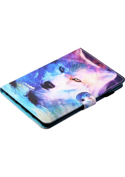 Ipad Için 10. Nesil 10.9 2022 Renkli Çizim Dikiş Akıllı Deri Tablet Kılıfı (Wolf) (Yurt Dışından) fiyatları