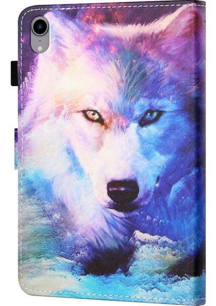 Ipad Için 10. Nesil 10.9 2022 Renkli Çizim Dikiş Akıllı Deri Tablet Kılıfı (Wolf) (Yurt Dışından) modelleri