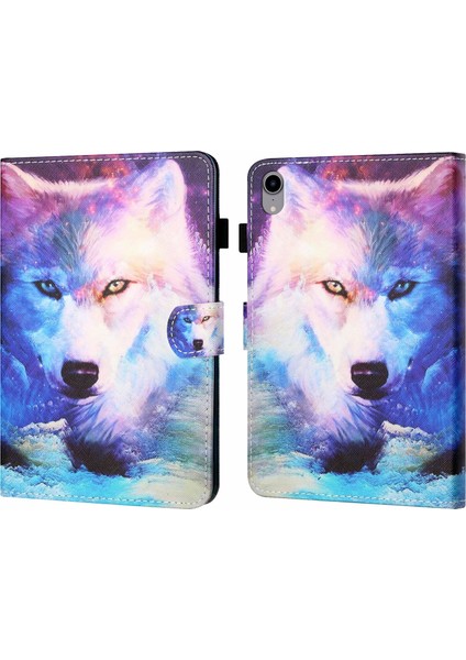 Ipad Için 10. Nesil 10.9 2022 Renkli Çizim Dikiş Akıllı Deri Tablet Kılıfı (Wolf) (Yurt Dışından) fırsatları