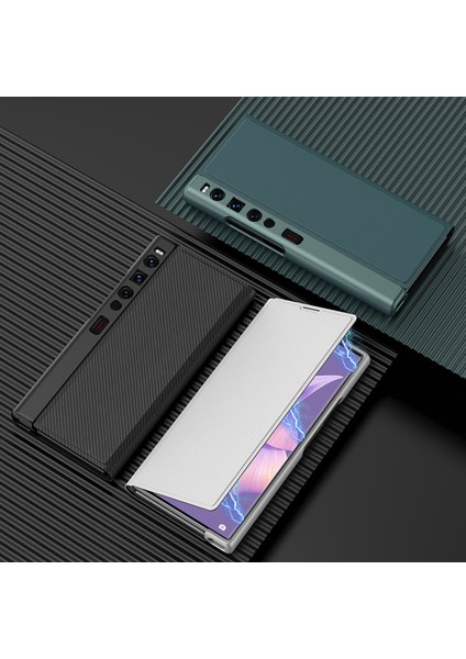 Huawei Mate Xs 2 Gkk Manyetik Katlanır Şok Geçirmez Koruyucu Deri Telefon Kılıfı (Gümüş) (Yurt Dışından) fiyatları