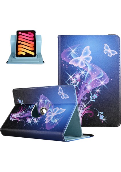7 Inç Renkli Çizim Deri Tablet Kasası Için (Uçan Kelebek) (Yurt Dışından)